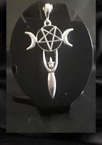 Products: Triple Moon Onyx Pendant with Witch