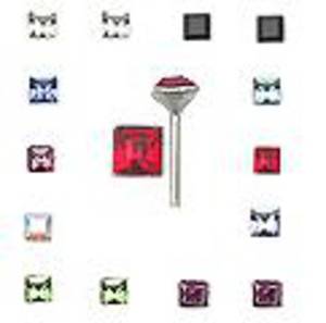 Square RED CZ Nose Stud