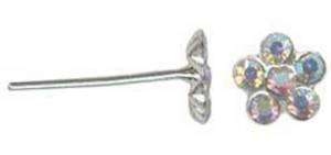 Crystal A/B flower Nose Stud