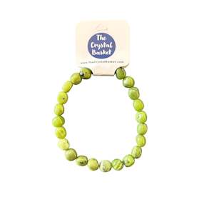 Non-store-based: Green Jade Pebble Bracelet