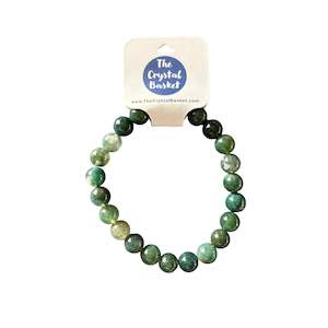 8mm Moss Agate Bracelet