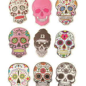 Sugar Skull 8pc Sheet of Stickers