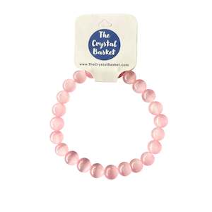 Non-store-based: 8mm Pink Cats Eye Bracelet