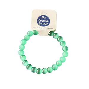 Non-store-based: 8mm Aqua Cats Eye Bracelet