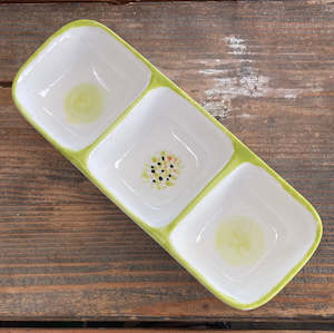 Non-store-based: Triple Trinket Tray with Green