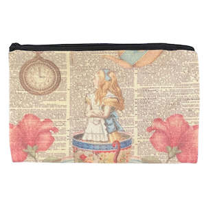 Vintage Cartoon Zip Makeup Bag