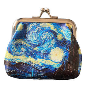 Non-store-based: Blue Oil Painting Coin Purse