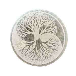 277g Selenite Tree of Life Disk