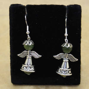 Jade Angel Earrings