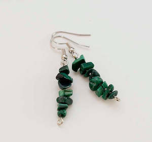 Malachite Chip Earrings