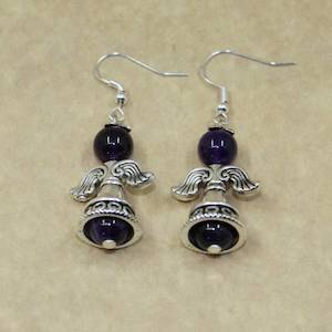 Angel Earrings Amethyst