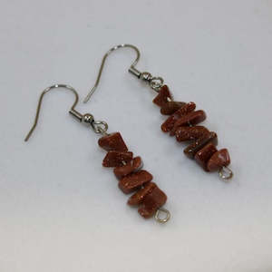 Goldstone Chip Earrings