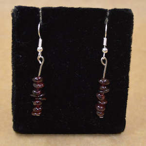 Garnet Chip Earrings