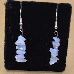 Blue Lace Agate Chip Earrings