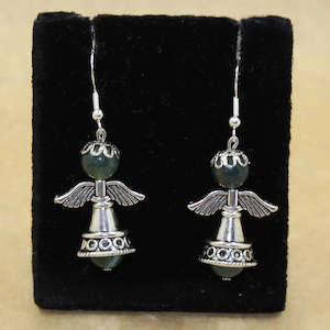 Bloodstone Angel Earrings