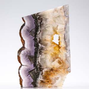 Fluorite Quartz and Micro Rutile Slice