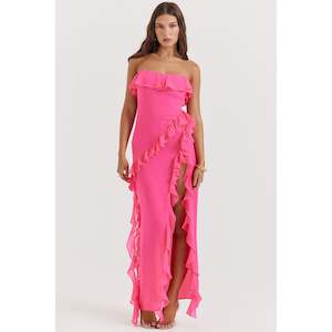 Fuchsia Sarina Ruffle Maxi