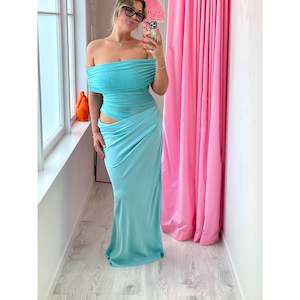 Aquamarine Nico Off Shoulder Maxi