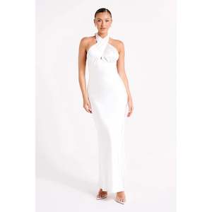 White Marvelle Satin Halter