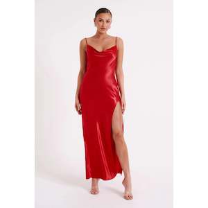 Red Jade Cowl Neck Maxi