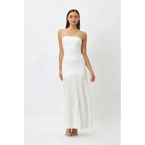 White Mara Pleated Maxi