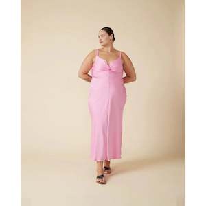 Candy Pink Maude Silk Slip - 18