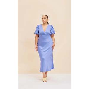 Periwinkle Uma Satin Maxi - 22