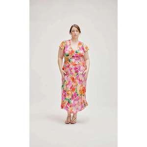 Goods and equipment rental and hiring: Kata Silk Midi Dress - 22