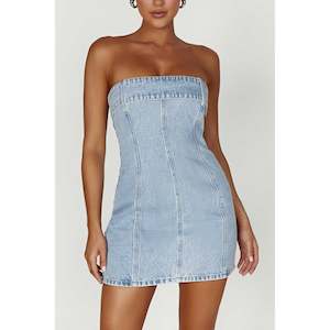 Mid Blue Teddi Denim Mini