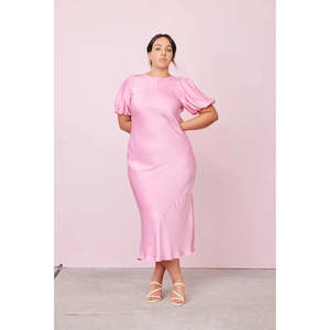 Candy Pink Kendall Satin Dress - 14