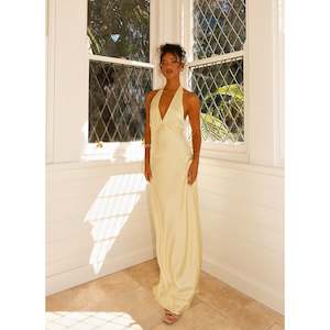 Goods and equipment rental and hiring: Lemon Heavy Hearted Satin Maxi