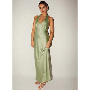 Goods and equipment rental and hiring: Sage Heavy Hearted Satin Maxi