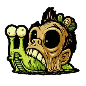 New Stuff: MoodMat - Zombie Snail - By Chump Magic - 11" Custom Cut - Full Colour Print