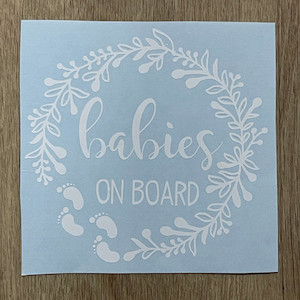 Babies on board Car decal thedesignroom