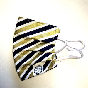 3 LAYER COTTON MASK GOLD STRIPE thedesignroom