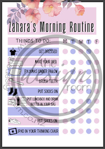 ROUTINE CHART - Floral thedesignroom