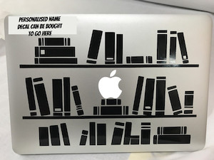 Bookcase Laptop Decal thedesignroom