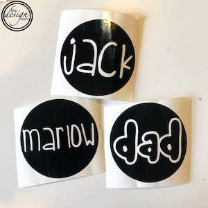 Name decals CIRCLES thedesignroom