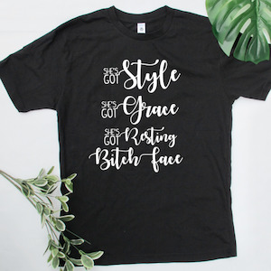 Style, Grace, Resting Bitch Face TEE thedesignroom