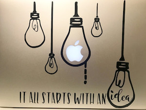 Lightbulb Macbook decal thedesignroom