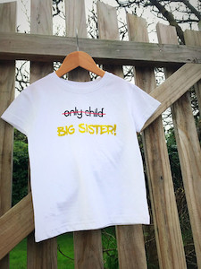 Only Child Big Sister - SIZE 3 thedesignroom