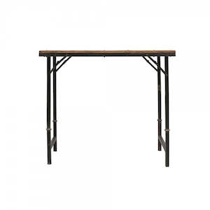 Rustic wooden top-metal base (Hire Price & Pickup Only)