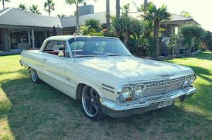 Homewares: Chevy Impala 1963 White (Hire Price & Pickup Only)