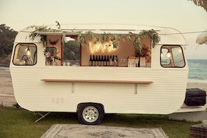 Homewares: Vinnie the 1960 Retro Mobile Caravan Bar (Hire Price & Pickup Only)