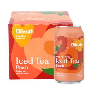 Dilmah Peach Iced Tea Cans 4 x 330mL