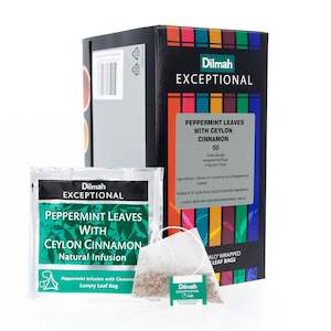 Exceptional Peppermint Leaves with Ceylon Cinnamon Natural Infusion 50 Sachets