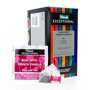 Tea wholesaling: Exceptional Rose with French Vanilla Black Tea 50 Enveloped Tea Bags