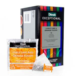 Exceptional Lively Lime and Orange Black Tea 50 Enveloped Tea Bags