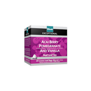 Exceptional Acai Berry with Pomegranate & Vanilla Black Tea 20 Tea Bags