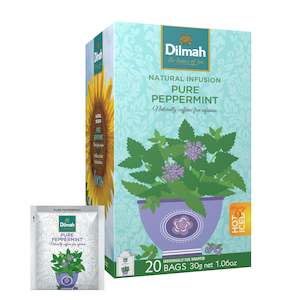 Pure Peppermint Leaves Infusion-20 Individually Wrapped Tea Bags